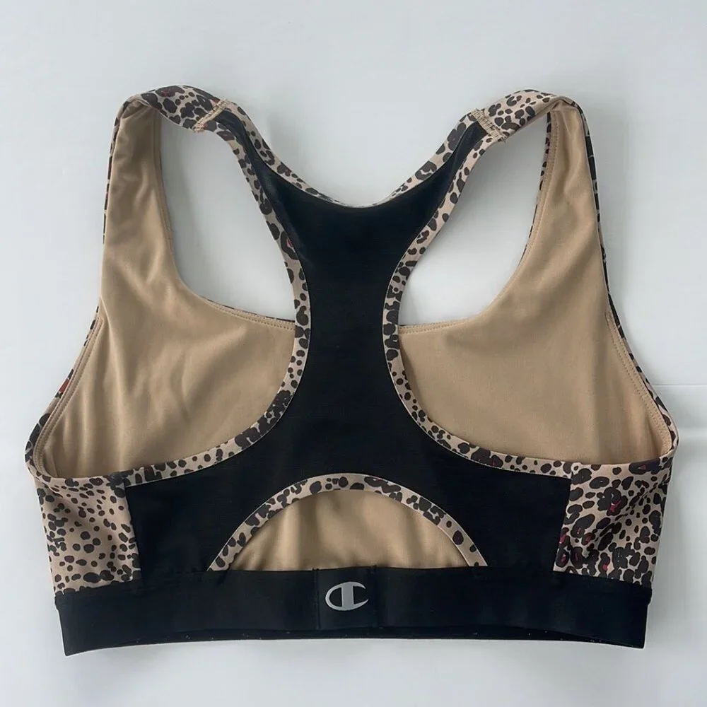 Champion Absolute Sports Bra Leopard Print Size Small - Picture 3 of 4